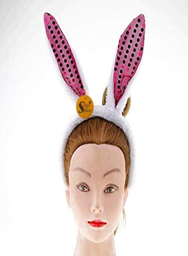 Sage Square Ultra Soft Rabbit Bunny Sparkle Headband Costume Accessory for Girls (Pink) - Image 2